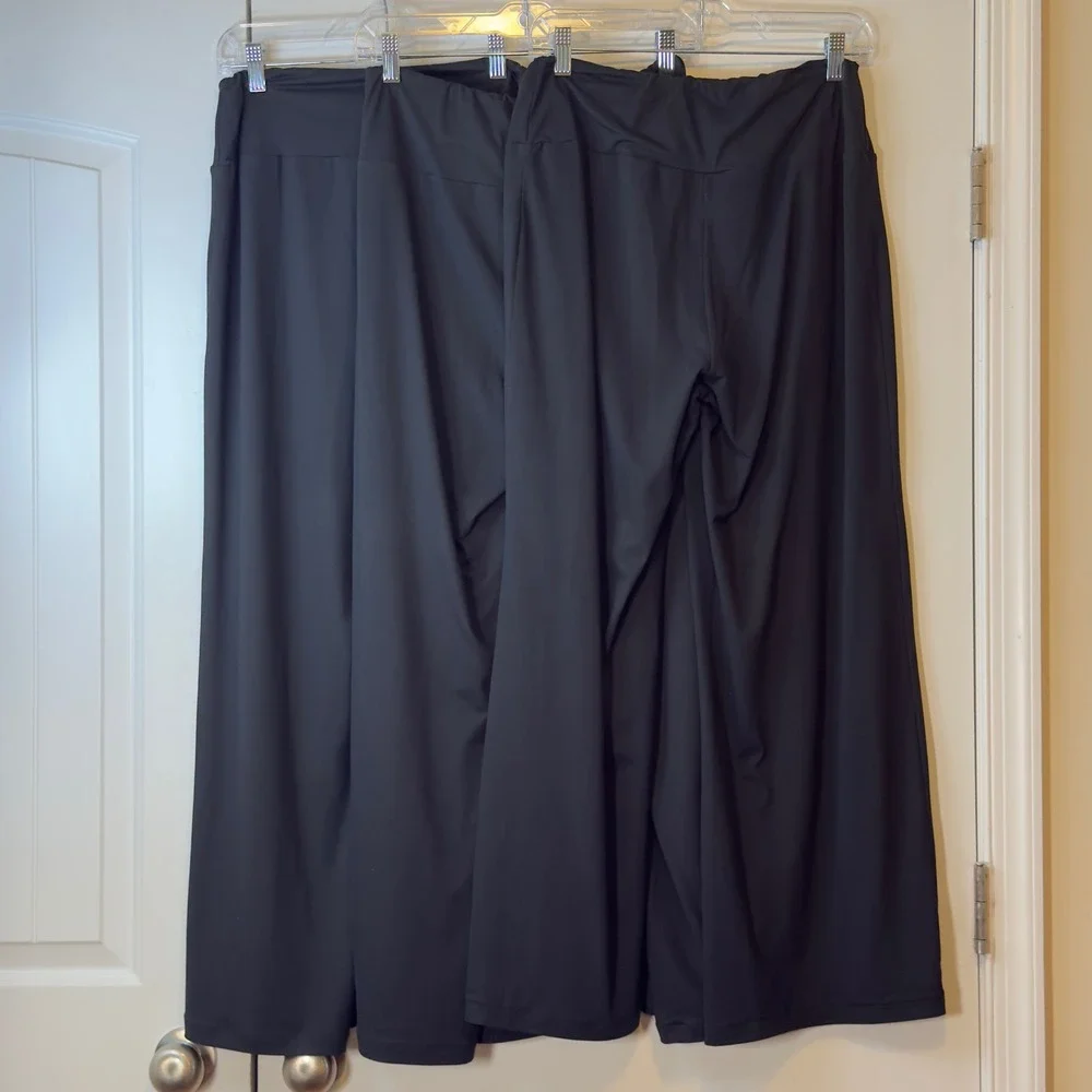 Showitty Set/3 Wide Leg Lounge Pants High Waisted‎ Drawstring Yoga Trousers XL